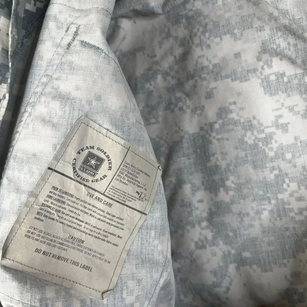 ARMY COMBAT Uniform Coat Team Soldier Certified Gear Men L Reg Perimeter Insect